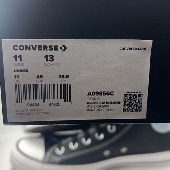 CONVERSE Chuck Taylor All Star Twill Ortholite Cushioning Limited Ed Men 11 NWB - Picture 3 of 9